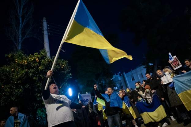 تظاهرات علیه تجاوز نظامی روسیه به اوکراین