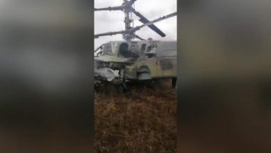 سرنگونی هلیکوپتر نظامیان روسیه