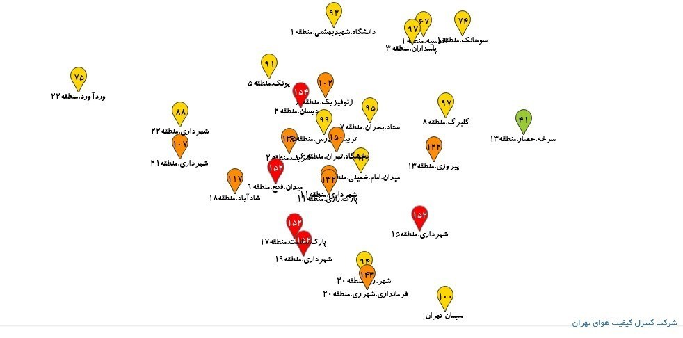 آلودگی هوای تهران , اخبار تهران , کیفیت هوای تهران ,