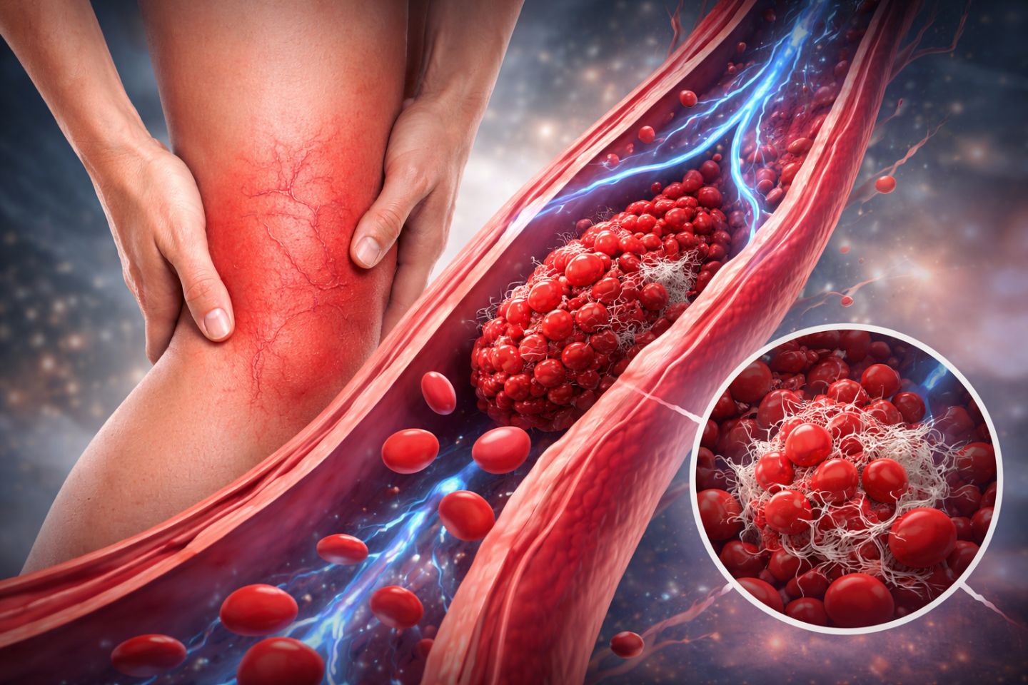 لخته خون در پا